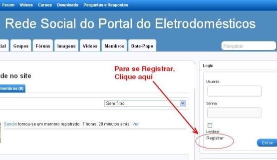 Como se Registar na Rede Social