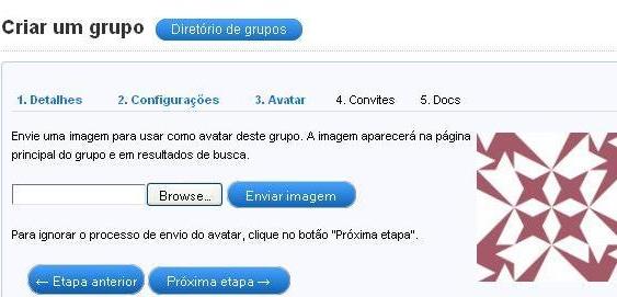 Enviando avatar