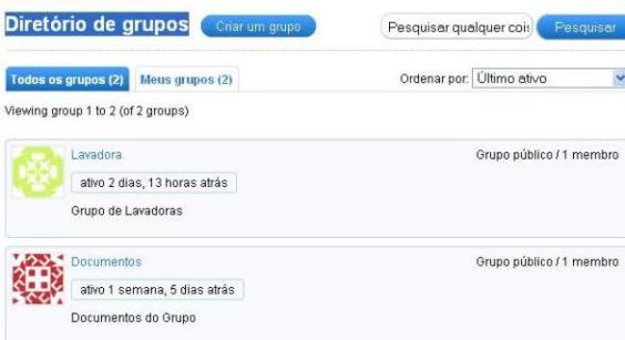Criar grupos